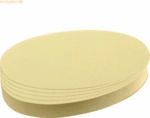 Franken Moderations-Karte Oval 190mmx110mm Gelb 500 St&uuml;ck