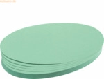 Franken Moderations-Karte Oval 190mmx110mm hellgr&uuml;n 500 St&uuml;ck