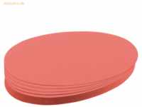 Franken Moderations-Karte Oval 190mmx110mm Rot 500 Stück