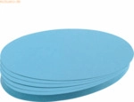 Franken Moderations-Karte Oval 190mmx110mm hellblau 500 St&uuml;ck