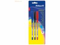 10 x Pelikan Kugelschreiber Stick Pro farbig sortiert Blister Inhalt 3