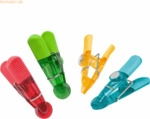 Wedo Magnetklemmer-Set Glossy farbig sortiert VE=4 St&uuml;ck