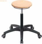 meychair Hocker 9053 A1S-TR-B Rollen Buche h&ouml;henverstellbar