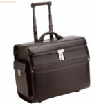 Alassio Pilotenkoffer Mondo 46x38x22cm Lederimitat schwarz