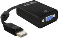 Delock DeLOCK Adapter Displayport Stecker > VGA 15pin Buchse, schwarz