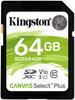 Kingston Technology Kingston SDXC Canvas Select Plus C10 UHS-I U1 V10,
