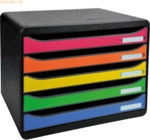 Exacompta Schubladenbox BIG-BOX PLUS 308714D quer 5 Sch&uuml;be harlekin
