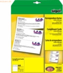 Sigel PC-Korrespondenz-Karten DIN lang A4 185g/qm wei&szlig; VE=60 St&uuml;ck