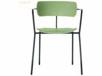 Paperflow Stuhl Bistro Kunststoff VE=4 Stück grün