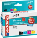 edding Druckerpatronen Multipack kompatibel mit Brother LC1280XL BK/C/