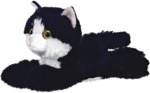HERMA Mini Flopsies Maynard Black White Cat 20cm