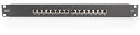 Assmann DIGITUS 1HE CAT 6 Klasse E Patch Panel geschirmt 16-Port RJ45