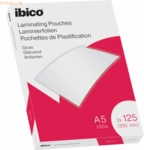 Ibico Laminierfolie f&uuml;r A5 125 Micron gl&auml;nzend VE=100 St&uuml;ck glasklar