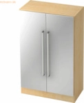 mcbuero.de Schrank Solid 3OH BxTxH 80x42x127cm Griff CE Ahorn/Silber