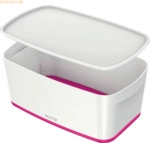 Leitz Aufbewahrungsbox myBox klein A5 mit Deckel wei&szlig;/pink