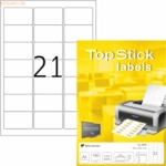 10 x TopStick Universal-Etiketten Papier wei&szlig; selbstklebend 63,5x38,1m