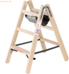 Munk Stehleiter Holz 33806 beidseitig 2x3 Stufen