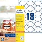 Avery Zweckform Flaschenetiketten wiederabl&ouml;sbar oval 63,5x42,3 mm wei