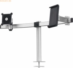 Durable Monitorhalter mit Arm f&uuml;r 1 Monitor+1 Tablet silber Tischdurch