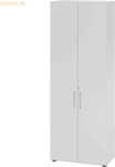 mcbuero.de Schrank 6OH BxTxH 80x42x215,6cm Griff BS Grau