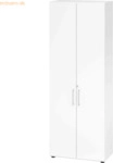 mcbuero.de Schrank 6OH BxTxH 80x42x215,6cm Griff BS Wei&szlig;