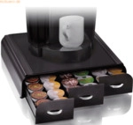 CEP Dispenser f&uuml;r Kaffeekapseln 3 Schubf&auml;cher 34,2x32,7x6,9cm schwarz