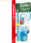 3 x Stabilo Dreikant-Bleistift Easygraph Schul-Set blau