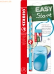 3 x Stabilo Dreikant-Bleistift Easygraph Schul-Set blau
