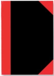 STYLEX Kladde - A5 kariert Hardcover schwarz/rot 96 Blatt.