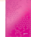 6 x Leitz Notizbuch Wow A5 80 Blatt 90g/qm kariert pink metallic