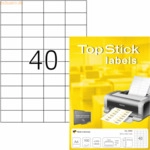 TopStick Universal-Etiketten Papier wei&szlig; selbstklebend 52,5x29,7mm 100