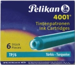 Pelikan Tintenpatrone 4001 t&uuml;rkis VE=6 St&uuml;ck
