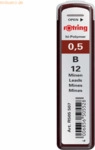 Rotring Feinminen hi-polymer 0,5mm B schwarz VE=12 St&uuml;ck
