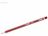 12 x Stabilo Bleistift Opera HB rot mit weißen Kantenstreifen