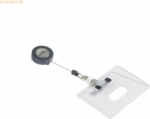 Durable Namensschild mit Ausweiskartenhalten 85x54mm transparent VE=10