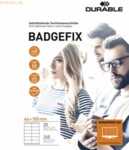 Durable Namensschilder Badgefix 46x105mm selbstklebend Acetatseide VE=