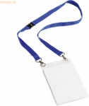 Durable Event-Namensschild A6 transparent / dunkelblaues Band VE=10 St