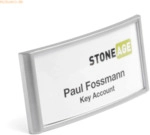 Durable Namenschild Classic 30x65mm mit Magnet VE=10 St&uuml;ck silber