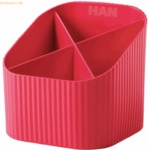 Han Schreibtischk&ouml;cher Re-X-Loop 4 F&auml;cher RC-Kunststoff rot