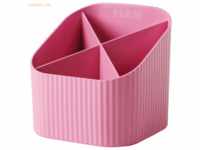 Han Schreibtischköcher Re-X-Loop 4 Fächer RC-Kunststoff rosa