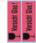 10 x HERMA Hinweisetiketten 'Vorsicht Glas' 39x118mm VE=10 St&uuml;ck
