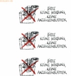 10 x HERMA Hinweisetiketten 'Keine Werbung Anzeigenbl&auml;tter' wetterfest