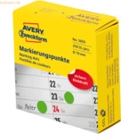 10 x Avery Zweckform Markierungspunkte auf Rolle 19mm gr&uuml;n VE=250 Etik