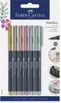 Faber-Castell Faserschreiber Metallics Marker 1,5 mm sortiert 6x auf B