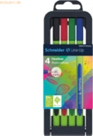 Schneider Fineliner Line-Up 0,4 mm 4er Stiftebox (schwarz rot blau gr&uuml;