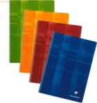 Clairefontaine Spiralbuch A4 kariert 50 Blatt farbig sortiert