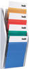 Helit Wandprospekthalter Bogendesign A4 4 Fächer silber