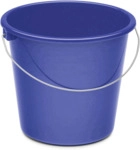 N&ouml;lle Profi Brush Eimer - Plastik rund 5 Liter blau.