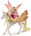 Schleich Spielzeugfigur Feya mit Pegasus-Einhorn.
