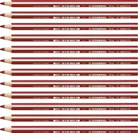 Stabilo 203/315-12, 12 x Stabilo Dreikant-Buntstift Trio dick 4,2mm kirschrot